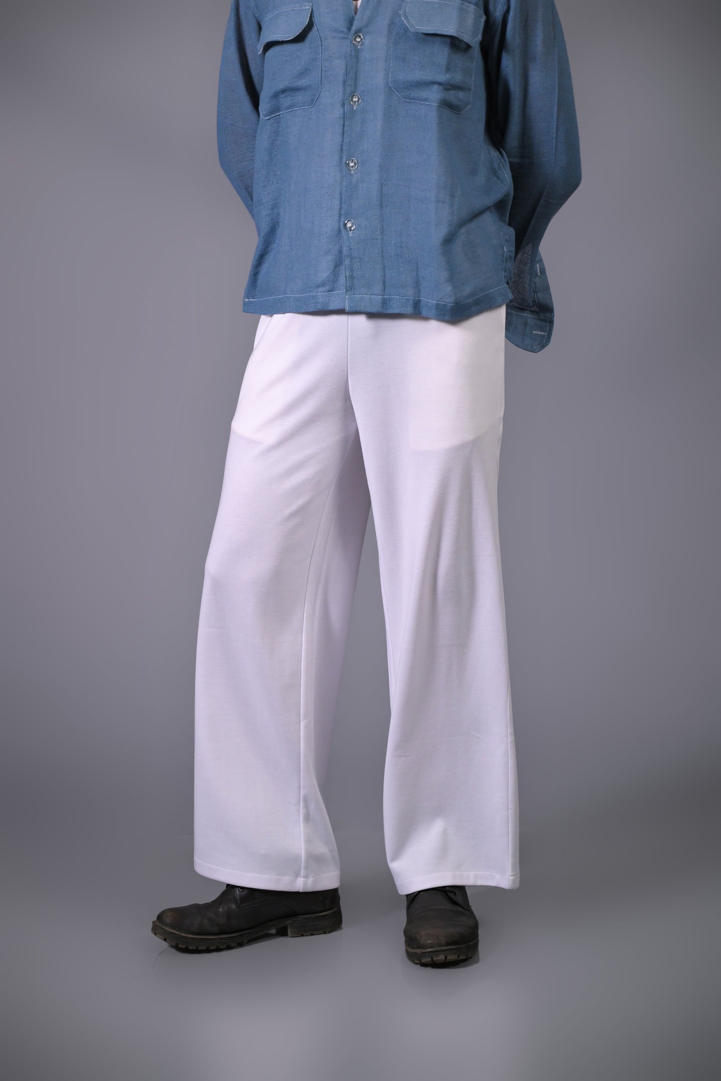 Lycra Joggers - 'White' ( Korean fit )