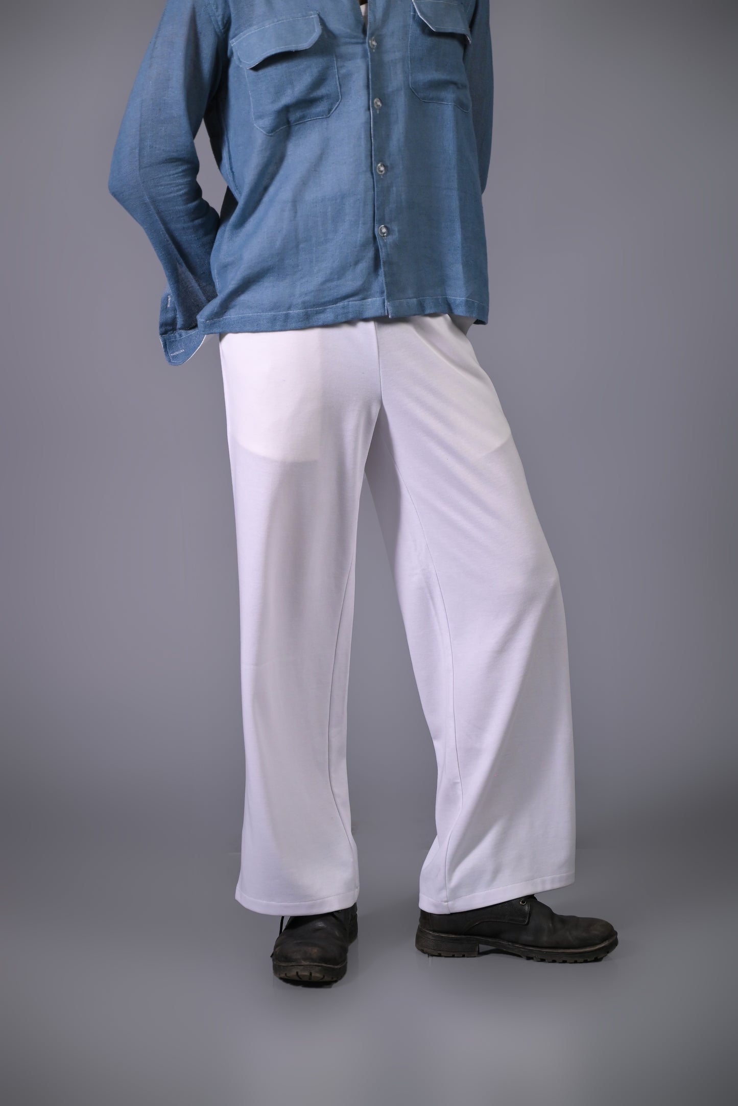 Lycra Joggers - 'White' ( Korean fit )