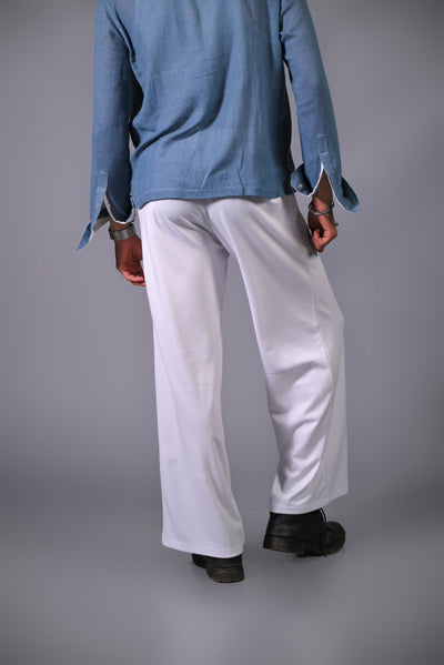 Lycra Joggers - 'White' ( Korean fit )
