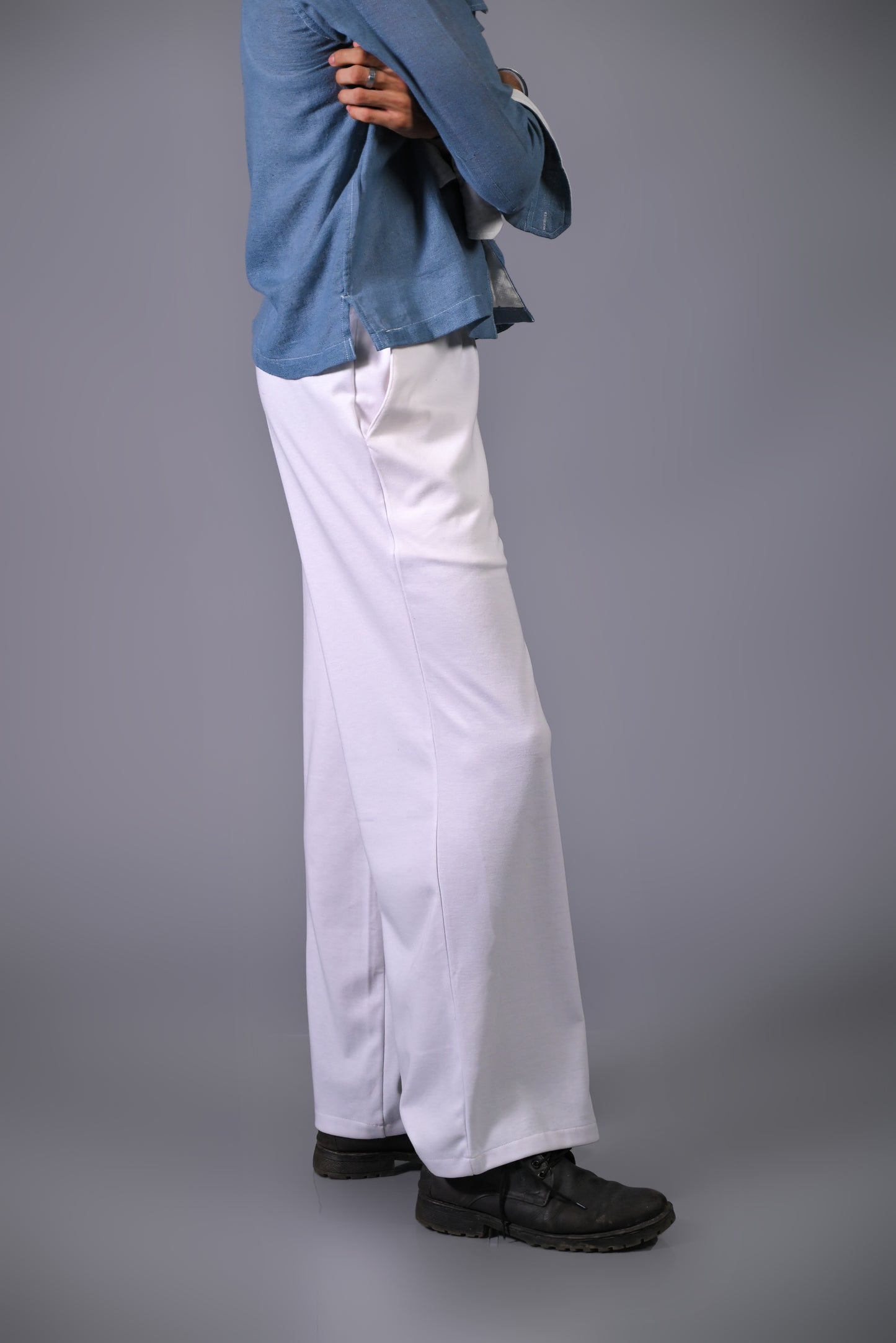 Lycra Joggers - 'White' ( Korean fit )