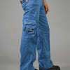 Thin Cargo - Wide Leg Cargo 'Blue'