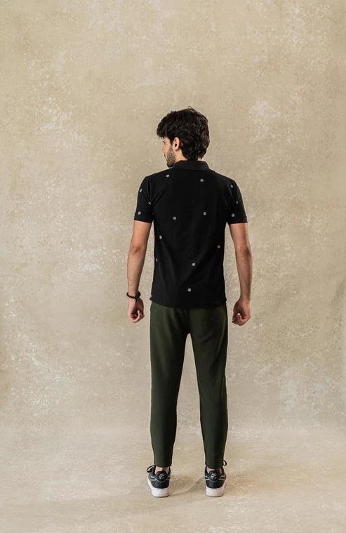 Button Snowflake Polo T-shirt