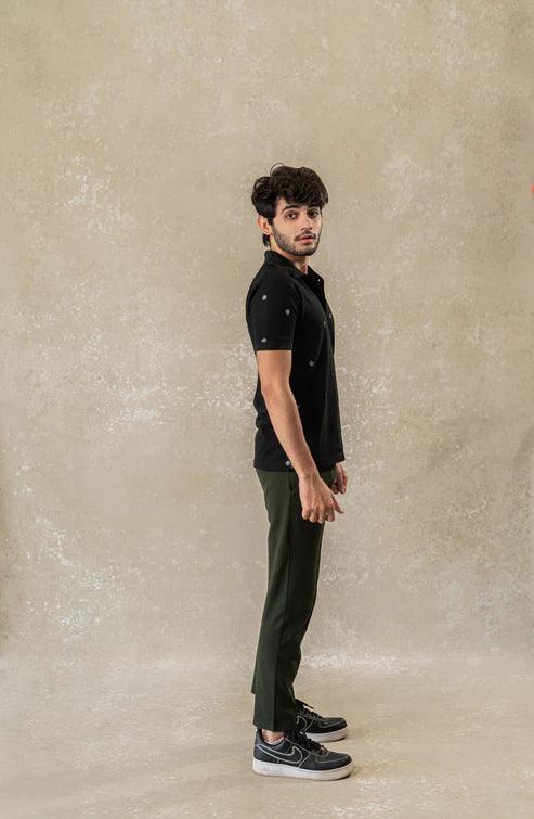 Button Snowflake Polo T-shirt